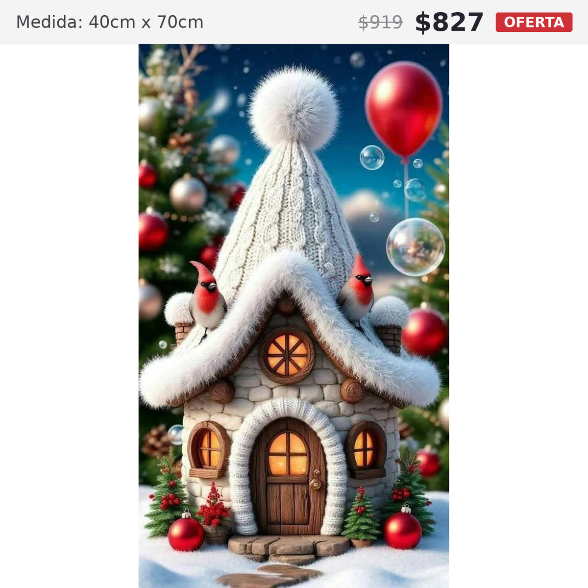 casita gorro 40 x 70 preventa navideña