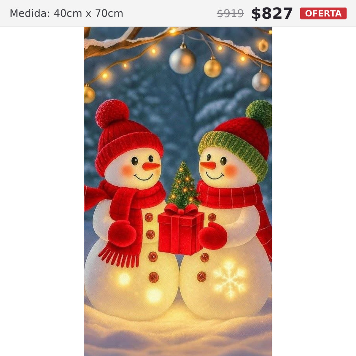 munecos luz 40 x 70 preventa navideña