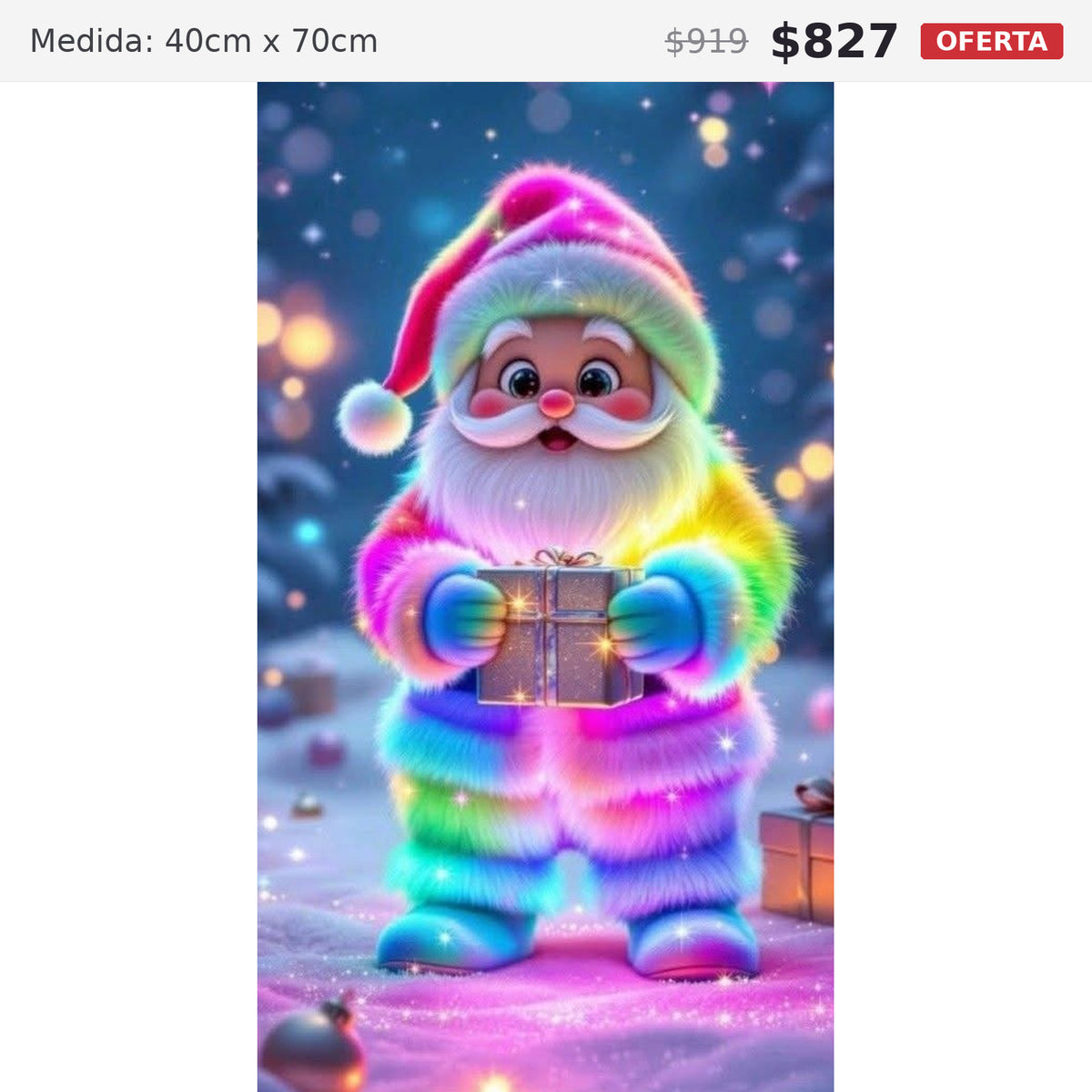 santa neon 40 x 70 preventa navideña