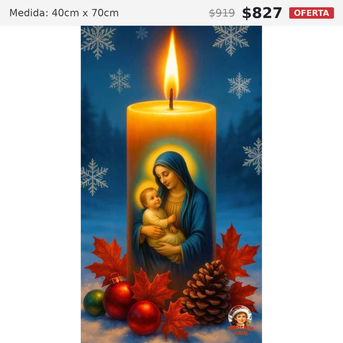 vela sagrada 40 x 70 preventa navideña