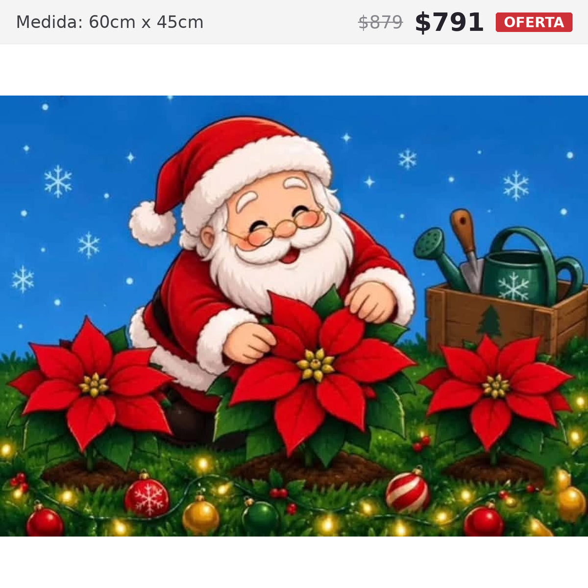 santa jardinero 45 x 60 preventa navideña