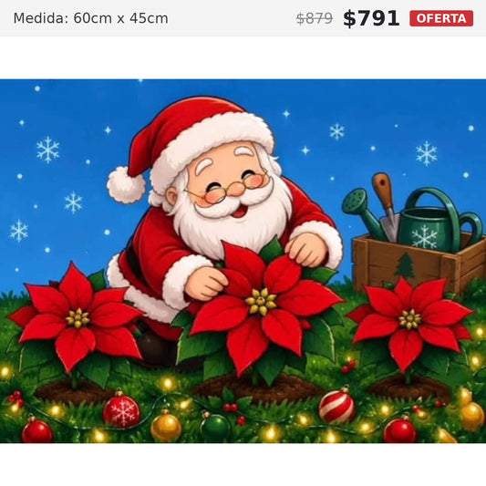 santa jardinero 45 x 60 preventa navideña