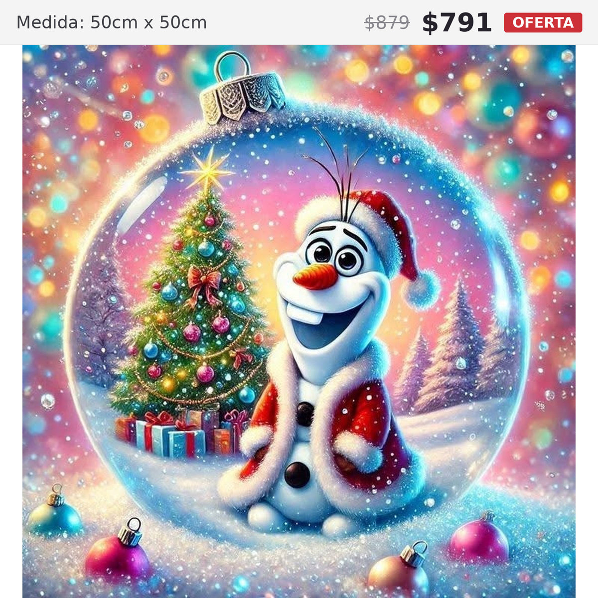 olaf 50 x 50 preventa navideña