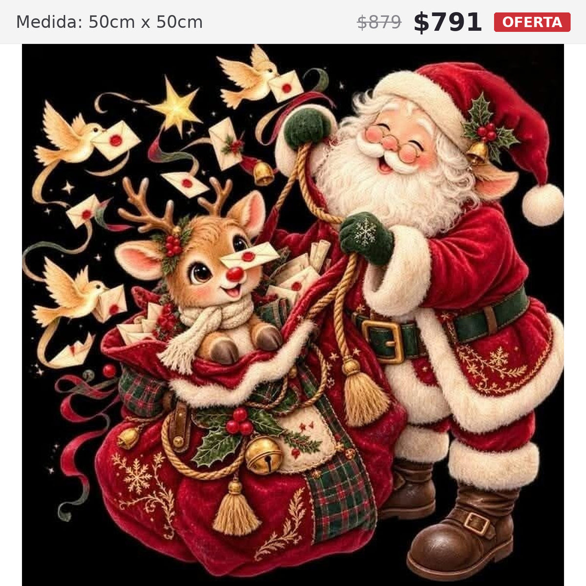 santa cartero 50 x 50 preventa navideña