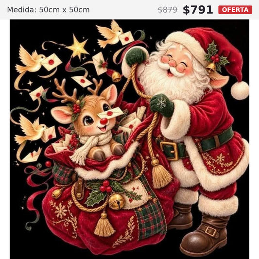 santa cartero 50 x 50 preventa navideña