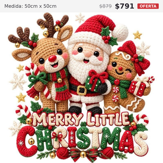 santa tejido 50 x 50 preventa navideña