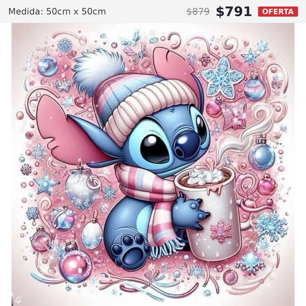 stitch rosa 50 x 50 preventa navideña