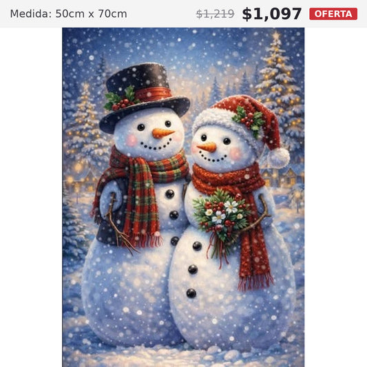 munecos nieve 50 x 70 preventa navideña