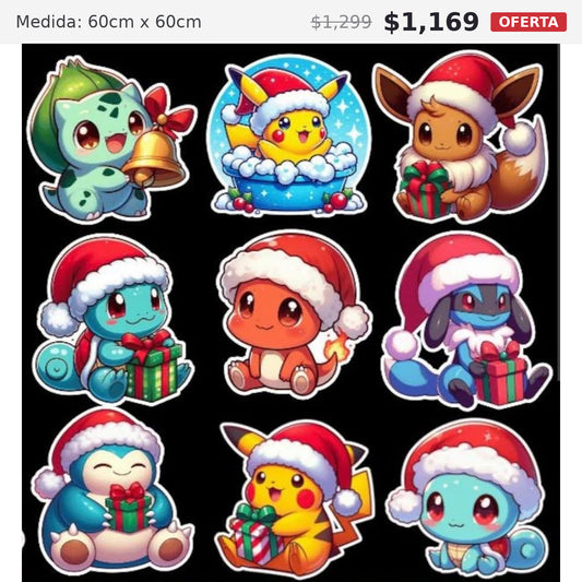 pokemon 60 x 60 preventa navideña