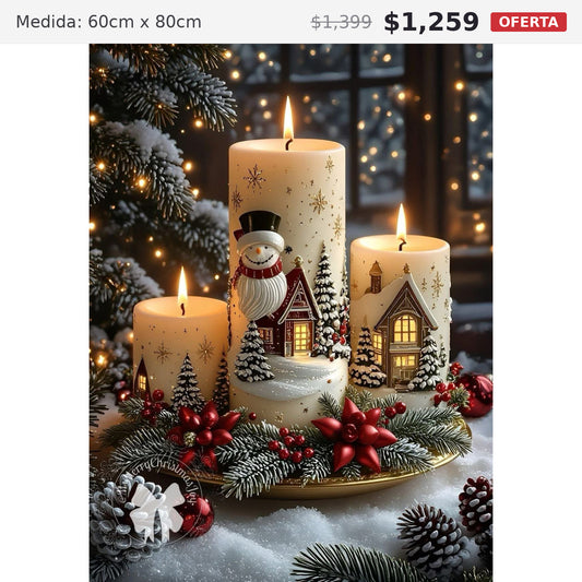 velas casitas 60 x 80 preventa navideña