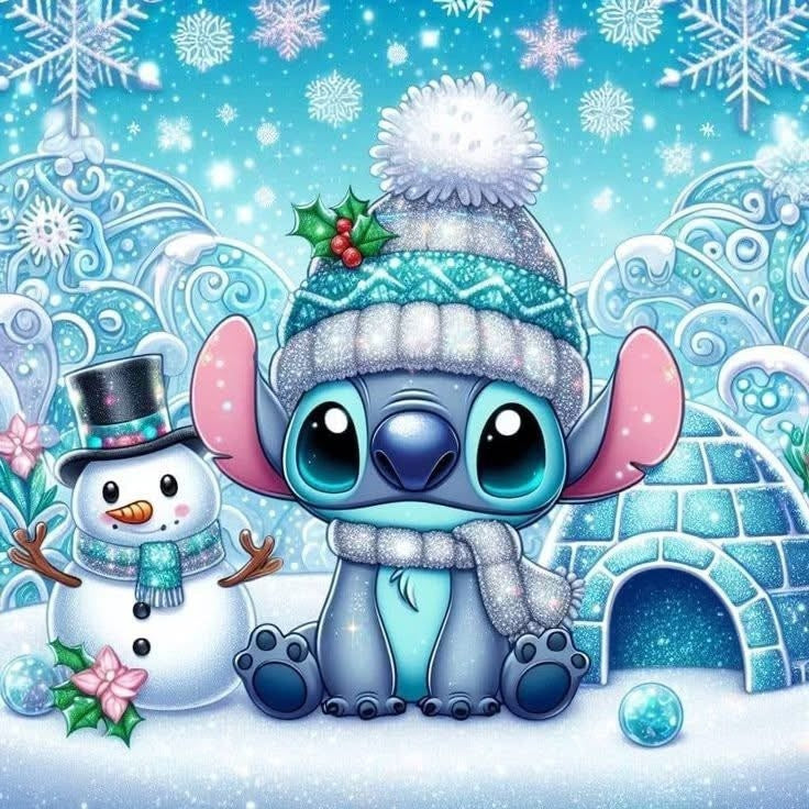 stitch azul 50 x 50 sin marco
