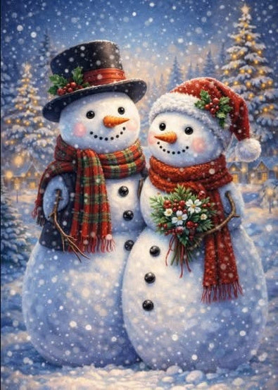 munecos nieve 50 x 70 sin marco