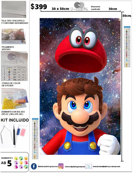 Mario 30 x 50 incluye DIAMANTES AB