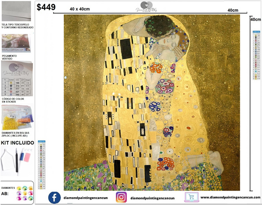 El beso Gustav Klimt (2 Diamantes AB)