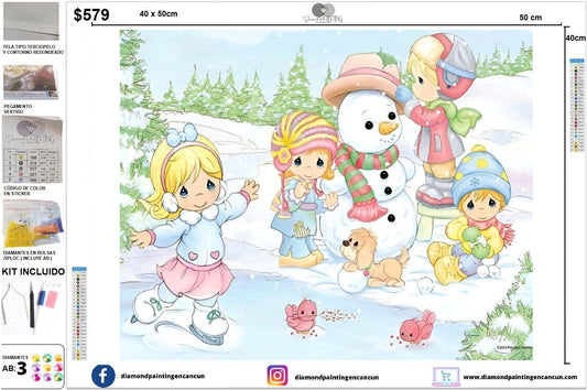 Precious Moments Navidaño 40 x 50 incluye DIAMANTES AB