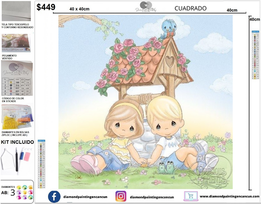 Precious Moment 40 x 40 incluye DIAMANTES AB