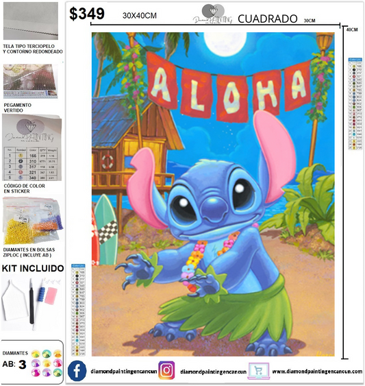 Stitch 30 x 40 incluye DIAMANTES AB