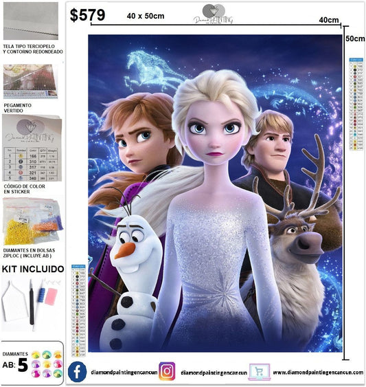 Frozen 40 x 50 incluye DIAMANTES AB