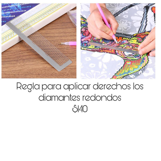 Regla para colocar diamantes rectos