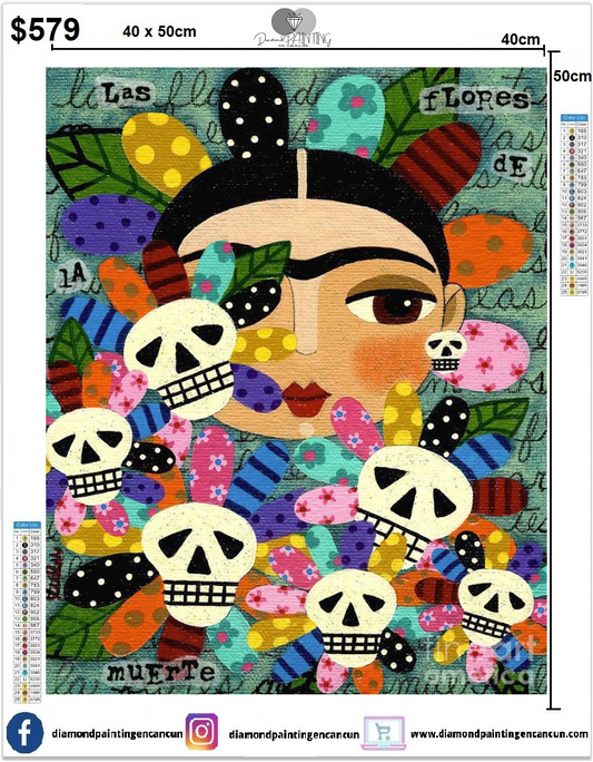 Frida Kahlo 40 x 50 Incluye Diamantes AB