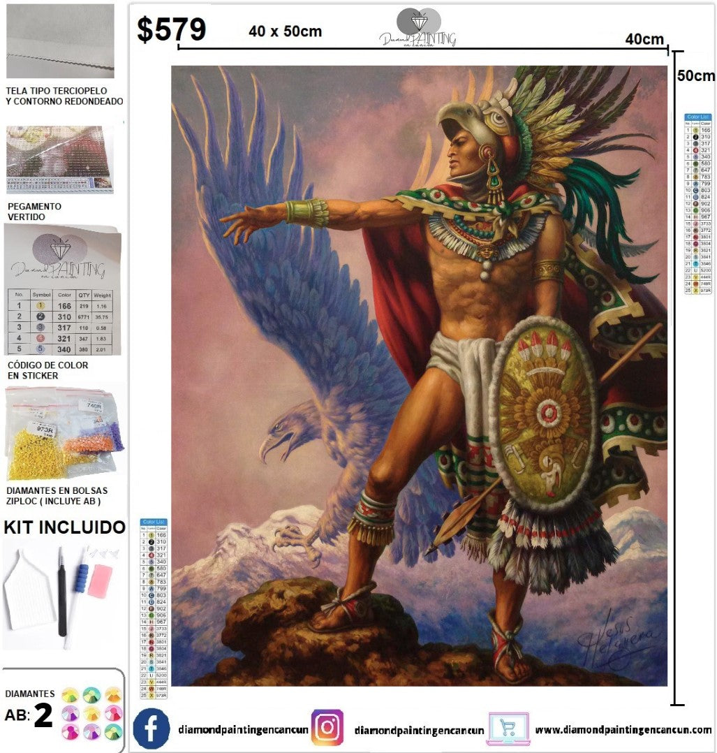 Azteca 40 x 50 incluye DIAMANTES AB