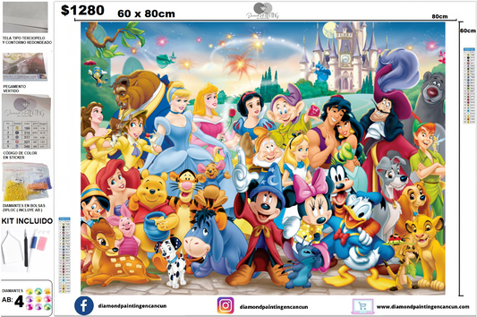 Personajes 60 x 80 cm incluye DIAMANTES AB