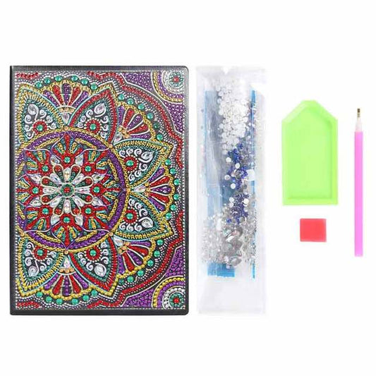 Libreta mandala rojo y morado