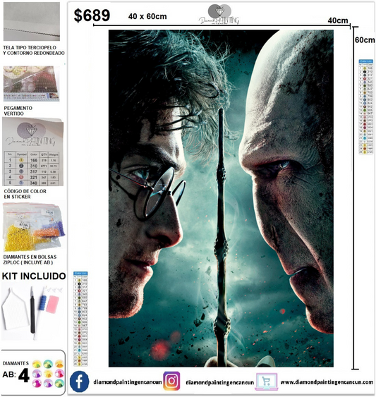 Harry Potter 40 x 60 incluye DIAMANTES AB