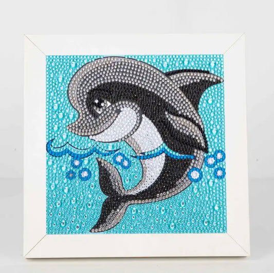 Ballena 18 x 18cm diamante tipo cristal