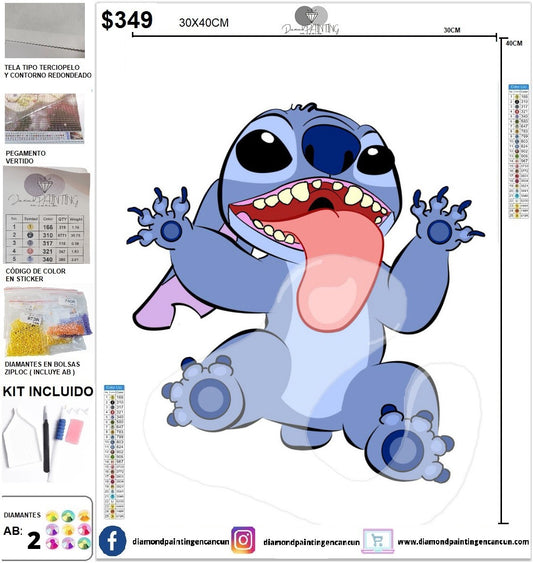 stitch 30 x 40 incluye DIAMANTES AB