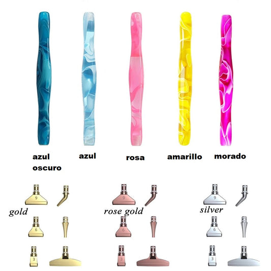 Pluma con 6 multiplacer de metal Morada